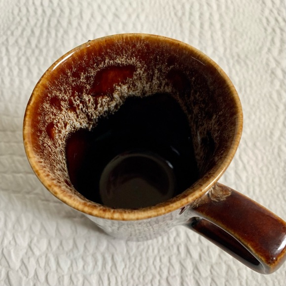 Fosters Pottery Cornwall Honeycomb Drip Glaze Cup/Mug & Saucer Plate Set - Picture 7 of 8